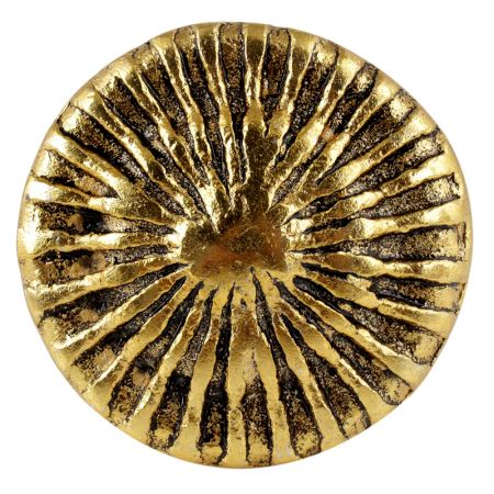 Round Cornflower Antique Golden Aluminium Cabinet Knob